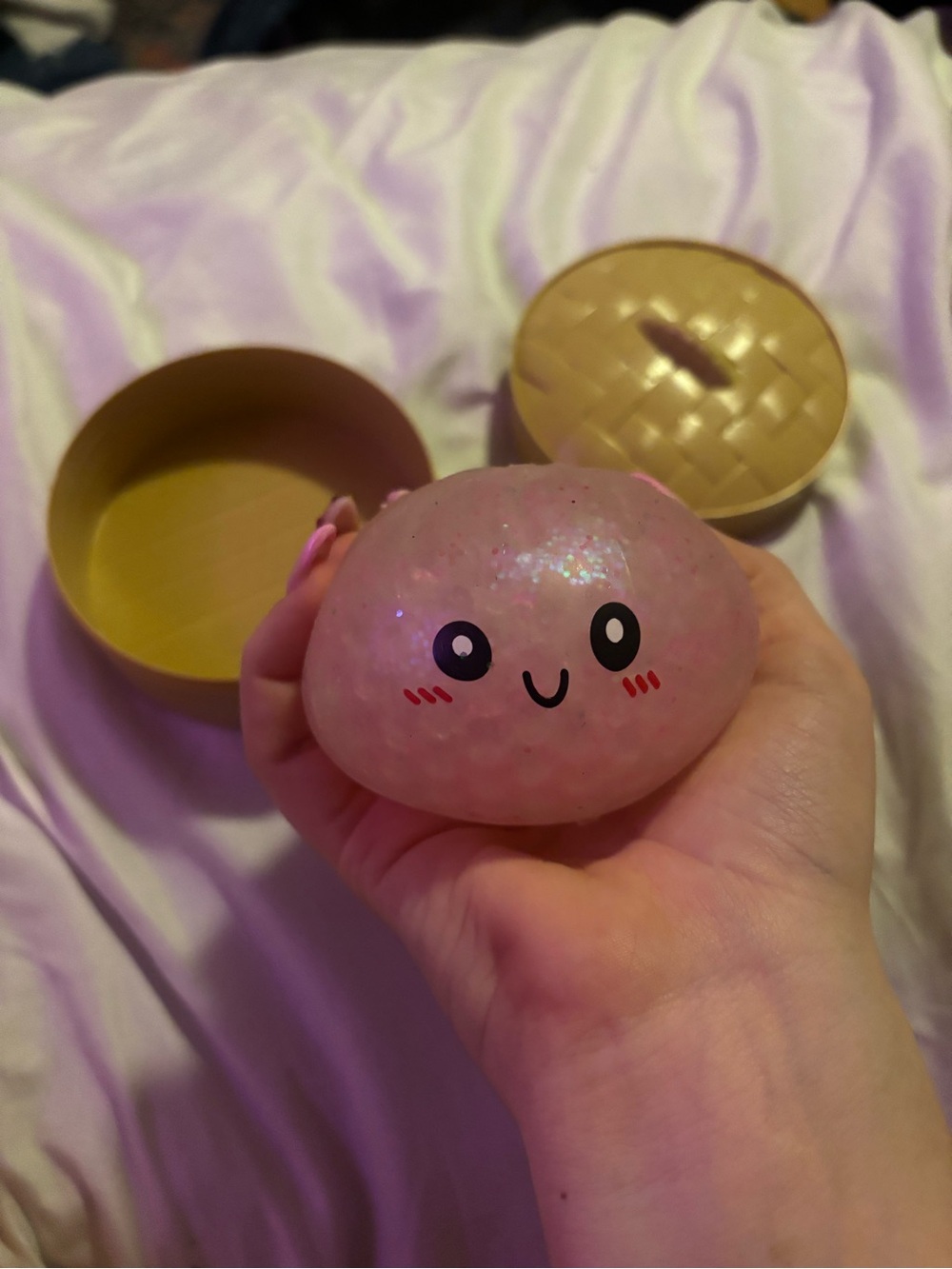 Pink Glitter Squishy Dumpling